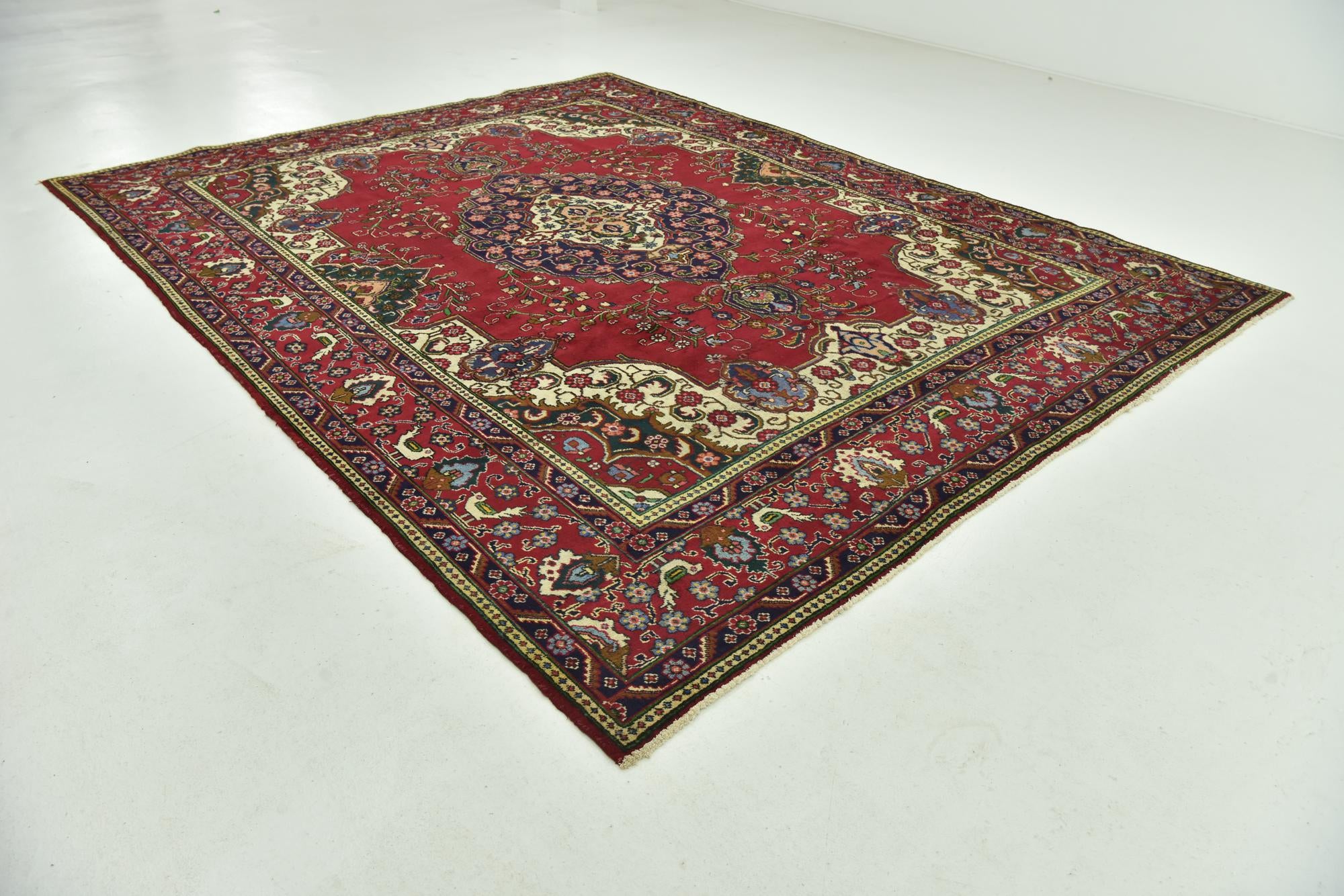 10' x 12' 10 Hand Knotted Tabriz Persian Wool Rug