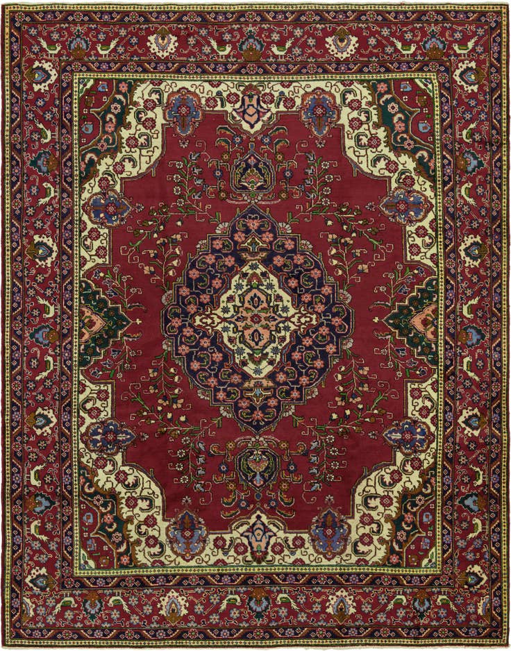 Detail image of 10' x 12' 10 Hand Knotted Tabriz Persian Wool Rug