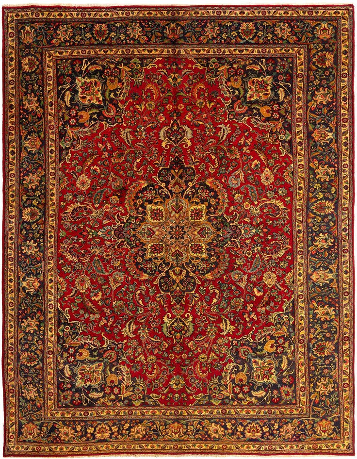 Detail image of 9' 5 x 13' 5 Tabriz Wool Rug