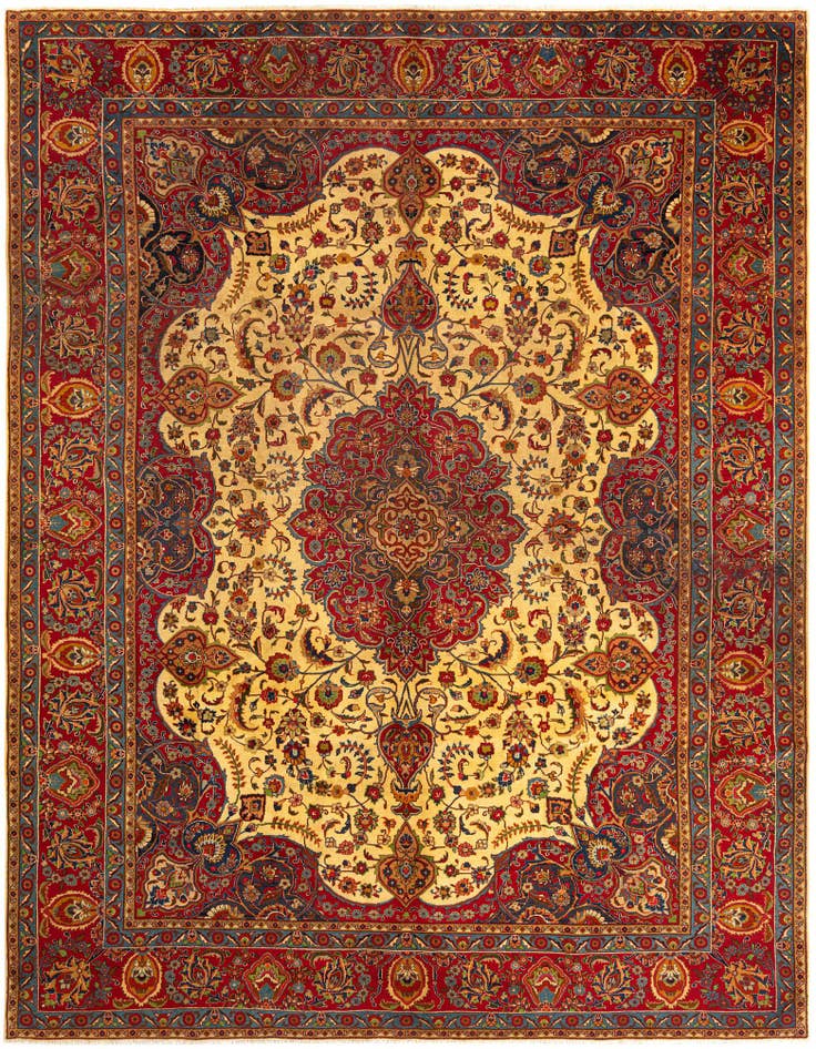 Detail image of 9' 7 x 12' 5 Tabriz Wool Rug