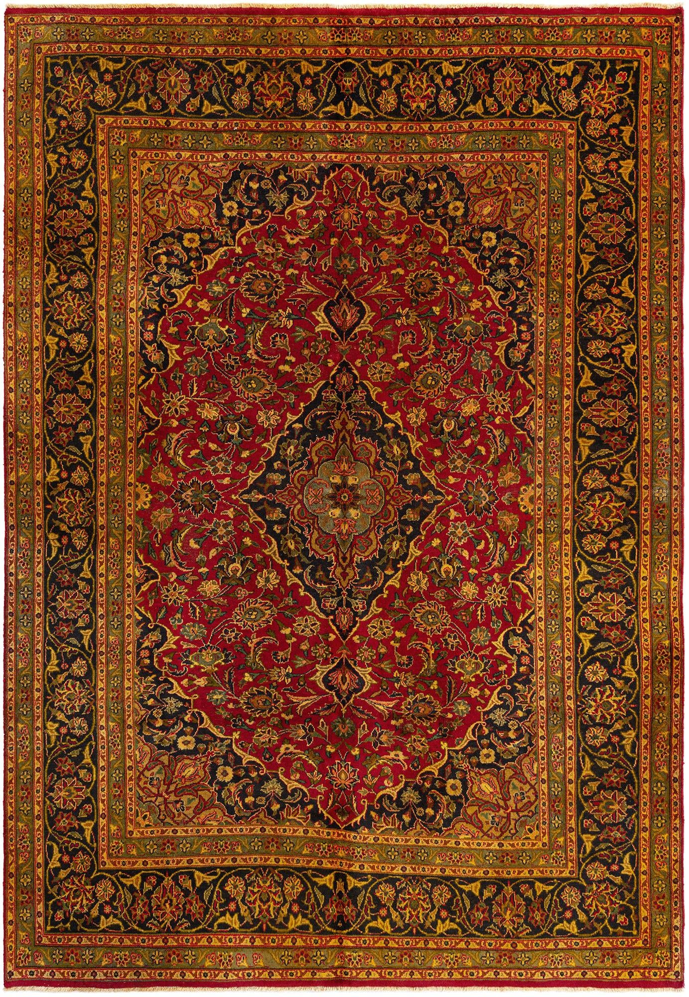 6' 7 x 9' 6 Tabriz Wool Rug