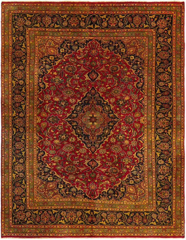 Detail image of 6' 7 x 9' 6 Tabriz Wool Rug