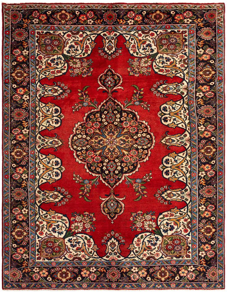 Detail image of 6' 2 x 8' 11 Tabriz Wool Rug