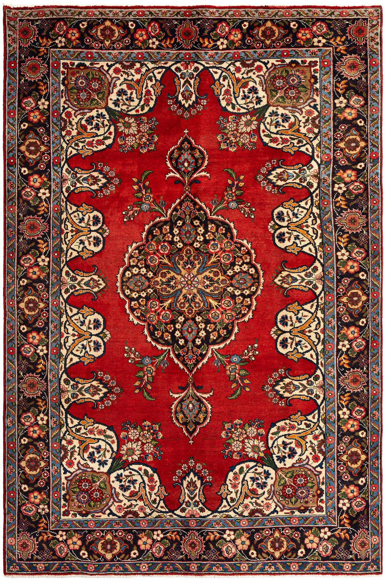 6' 2 x 8' 11 Tabriz Wool Rug