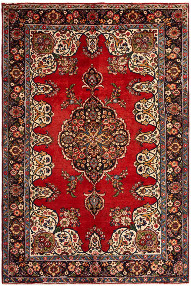 Detail image of 6' 2 x 8' 11 Tabriz Wool Rug