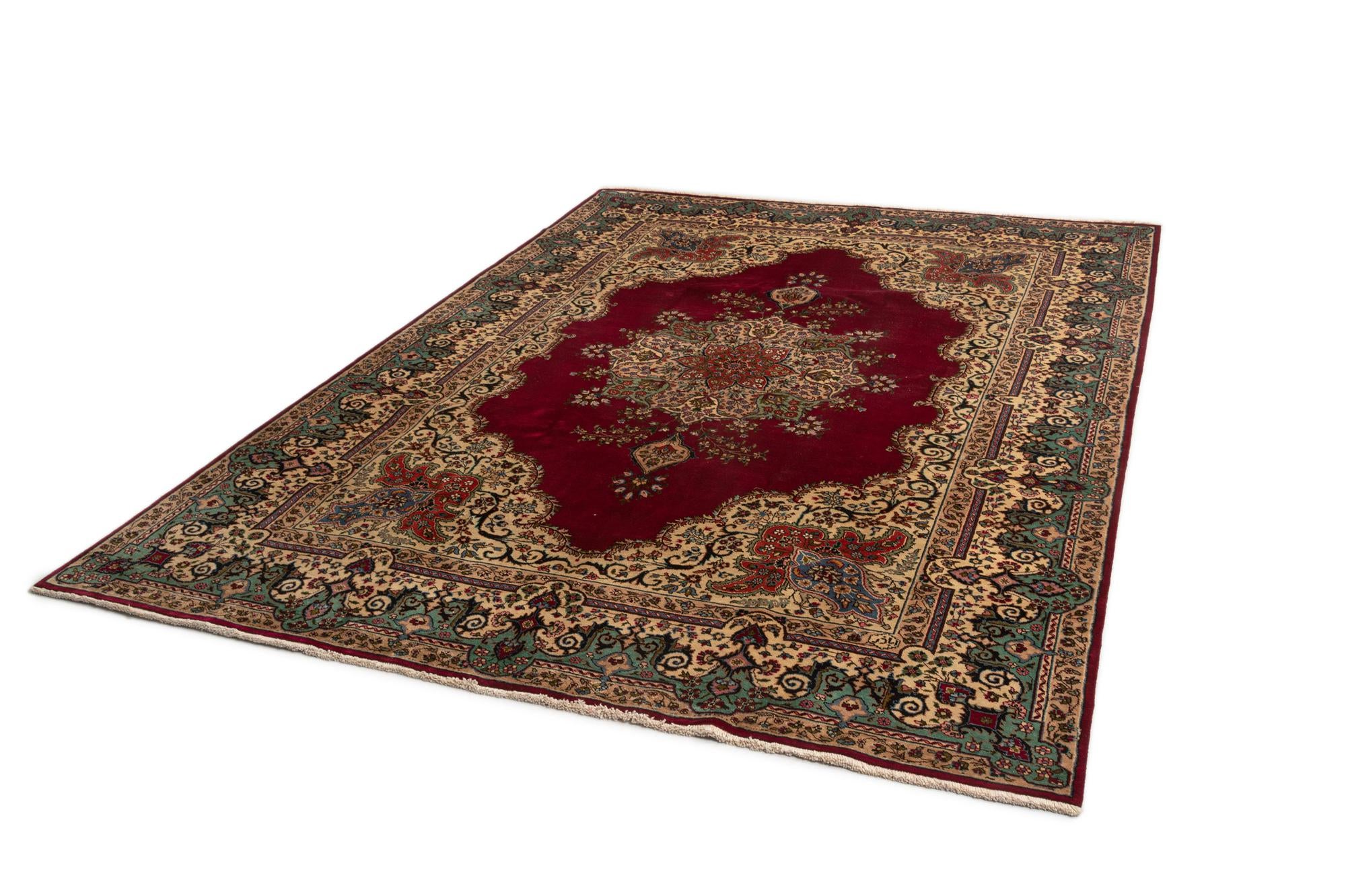 8' 2 x 11' 3 Tabriz Wool Rug