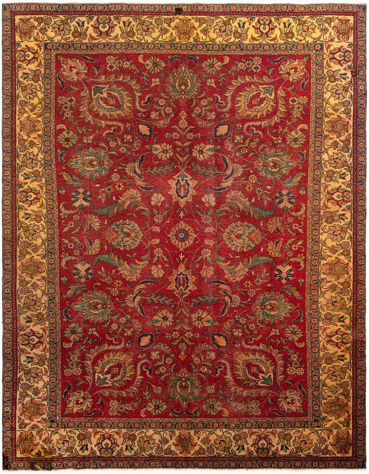 Detail image of 7' 5 x 11' Tabriz Wool Rug