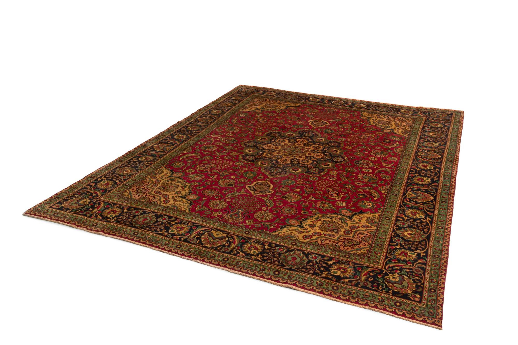 9' 10 x 12' 7 Tabriz Wool Rug