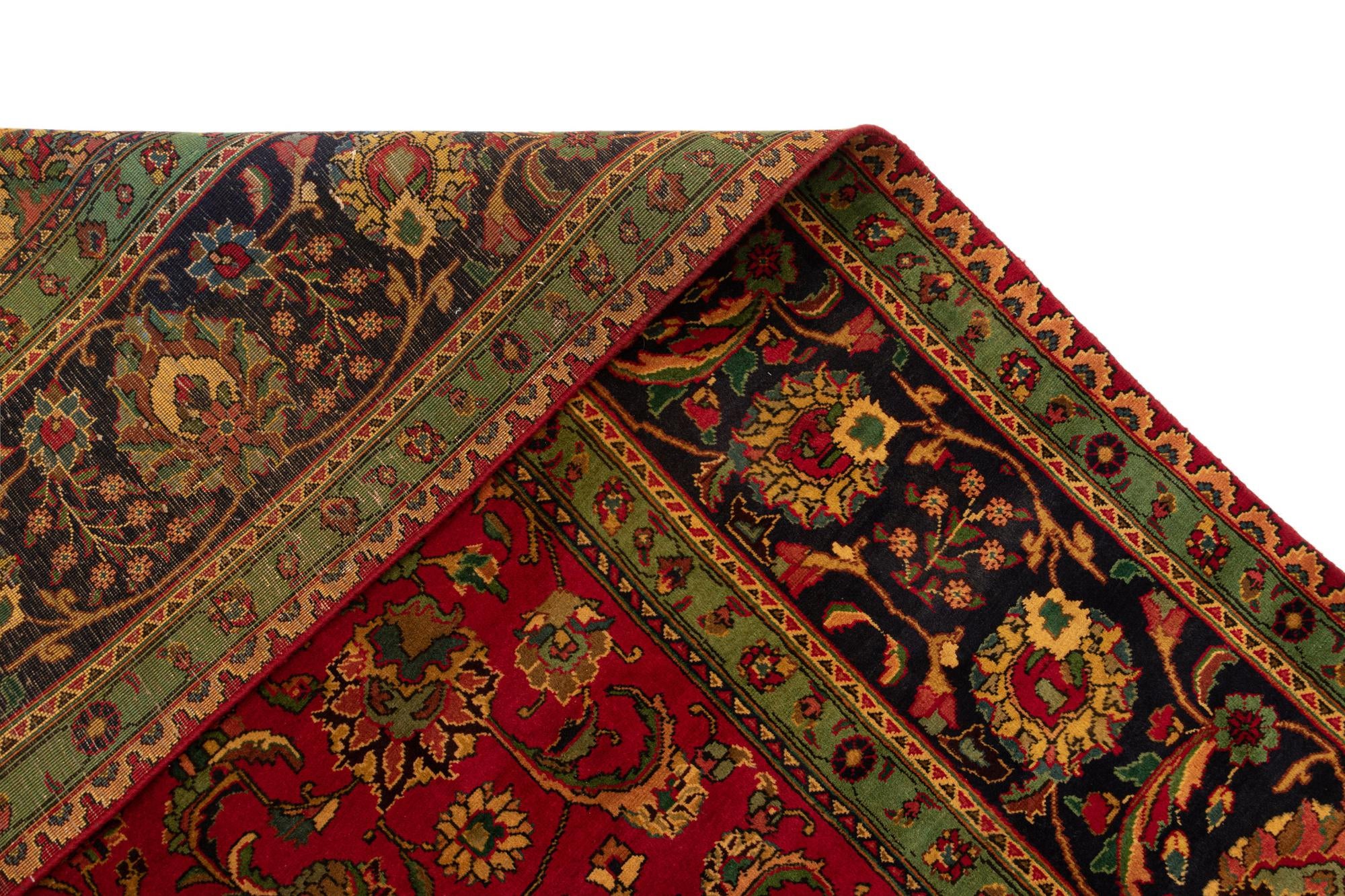 9' 10 x 12' 7 Tabriz Wool Rug