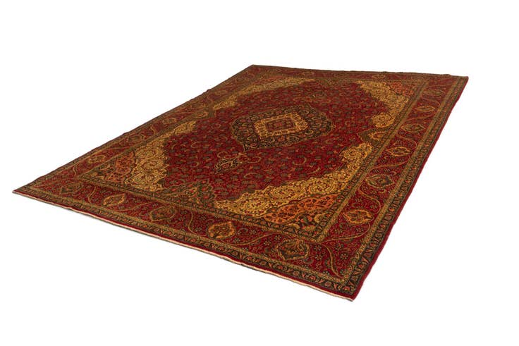 Detailfoto van 305cm x 405cm Tabriz Wol Vloerkleed