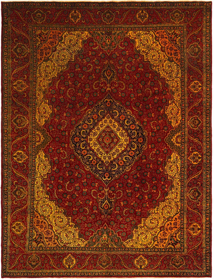 Detailfoto van 305cm x 405cm Tabriz Wol Vloerkleed