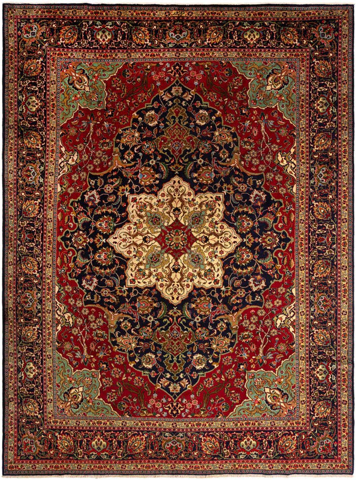 Detail image of 9' 11 x 12' 10 Tabriz Wool Rug