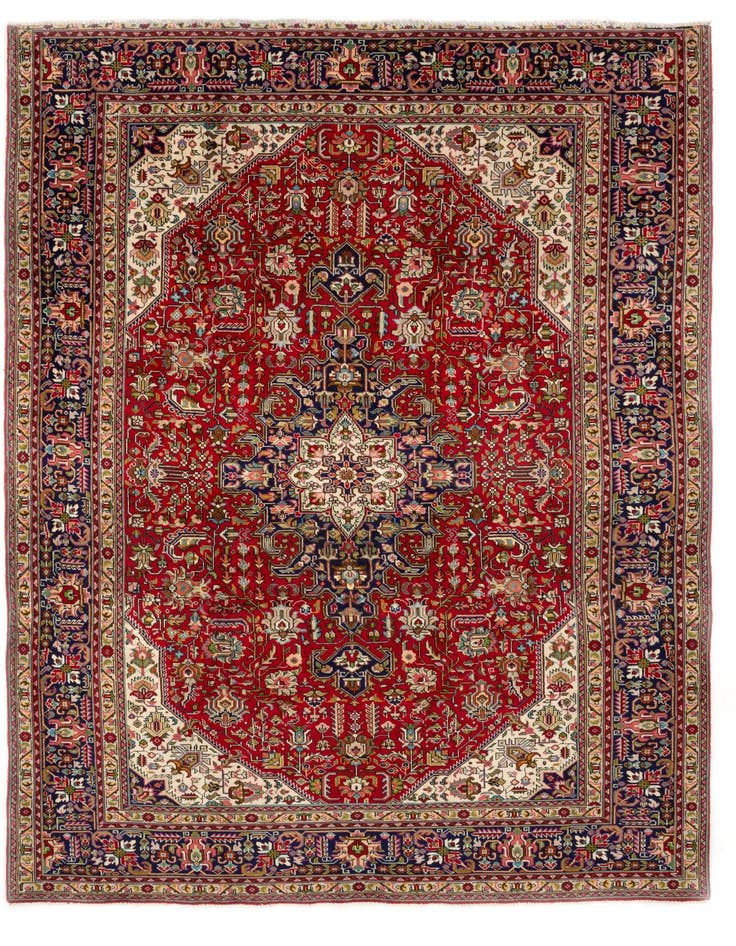Detail image of 6' 6 x 9' 6 Tabriz Wool Rug