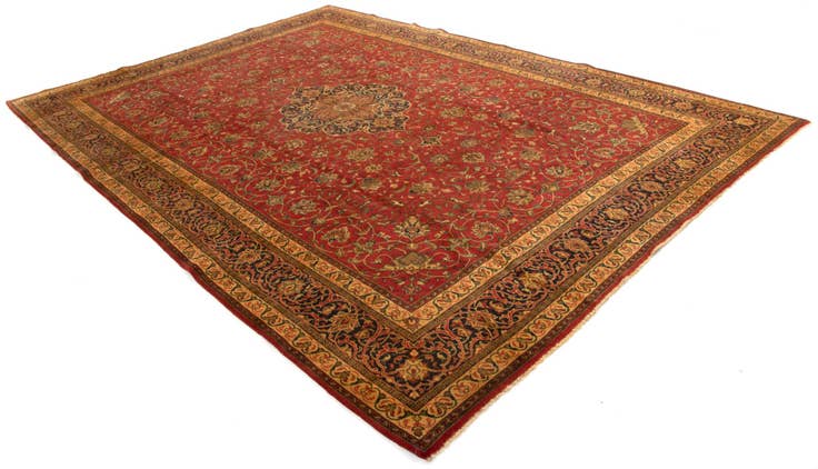 Detail image of 9' 4 x 13' 6 Hand Knotted Tabriz Persian Wool Rug