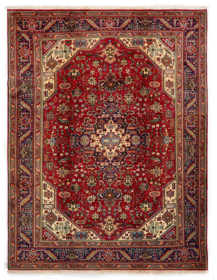 Detail image of 6' 9 x 9' 11 Hand Knotted Tabriz Persian Wool Rug