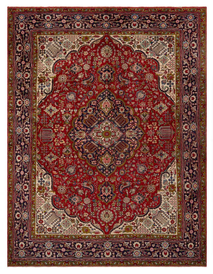 Detail image of 8' 2 x 11' 2 Hand Knotted Tabriz Persian Wool Rug