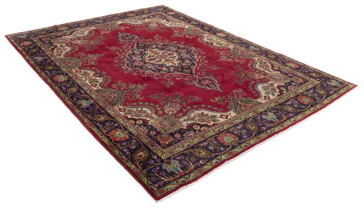9' 9 x 12' 6 Hand Knotted Tabriz Persian Wool Rug