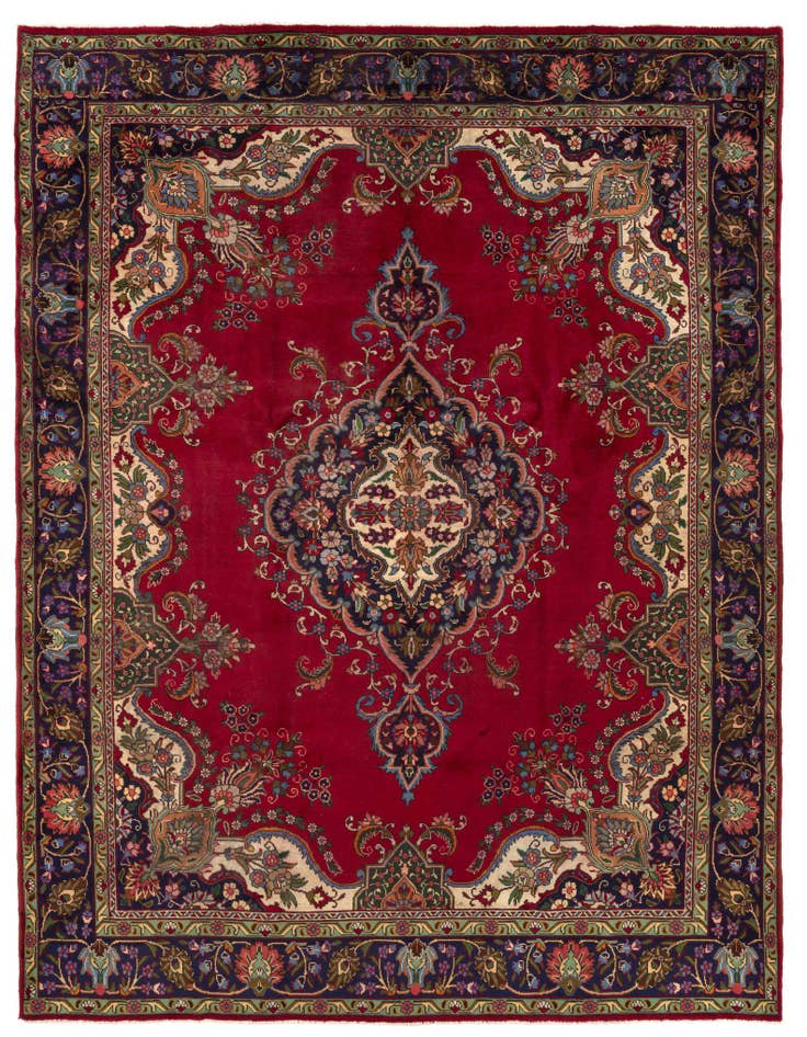 Detail image of 9' 9 x 12' 6 Hand Knotted Tabriz Persian Wool Rug