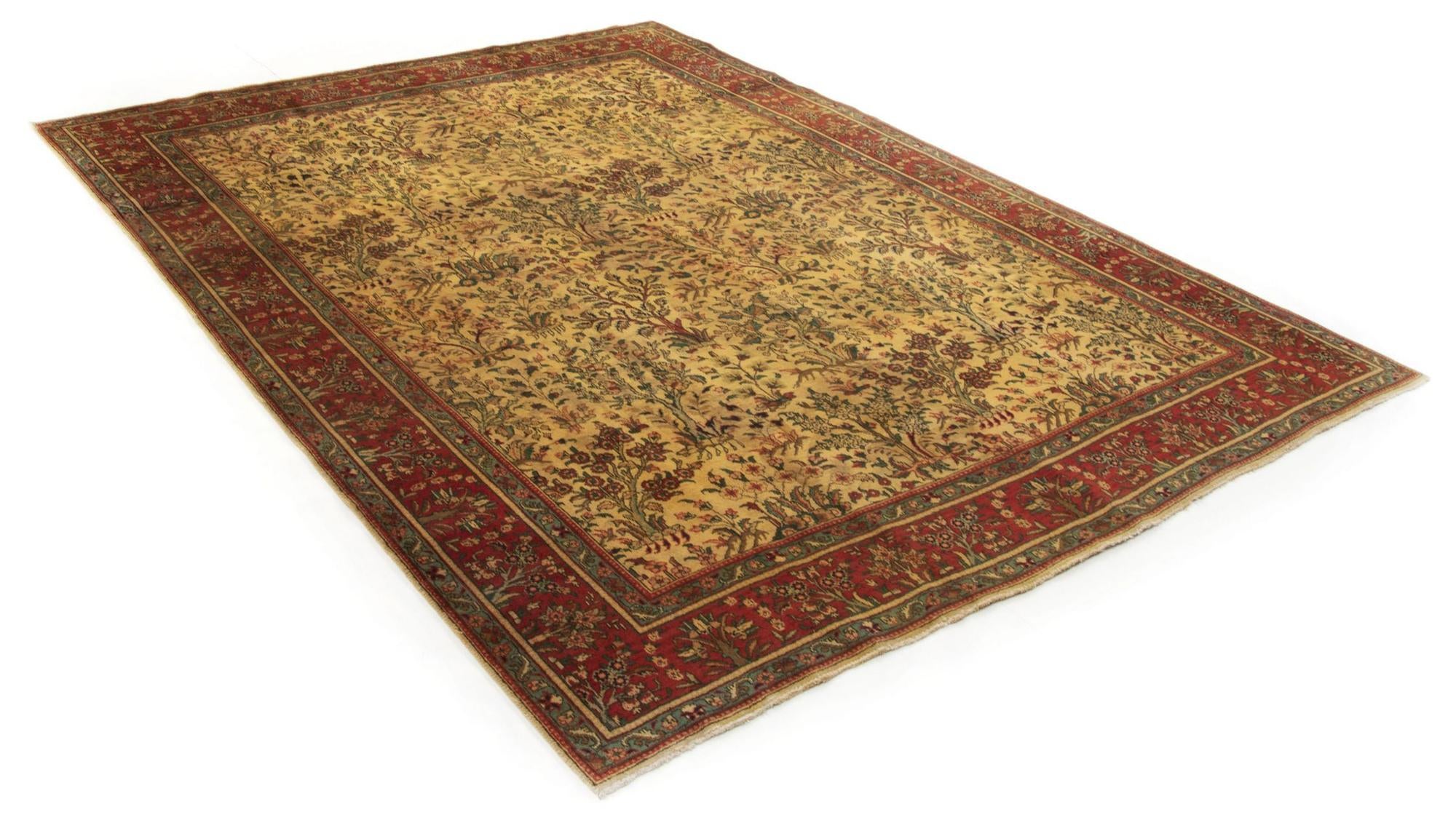 9' 8 x 12' 7 Hand Knotted Tabriz Persian Wool Rug