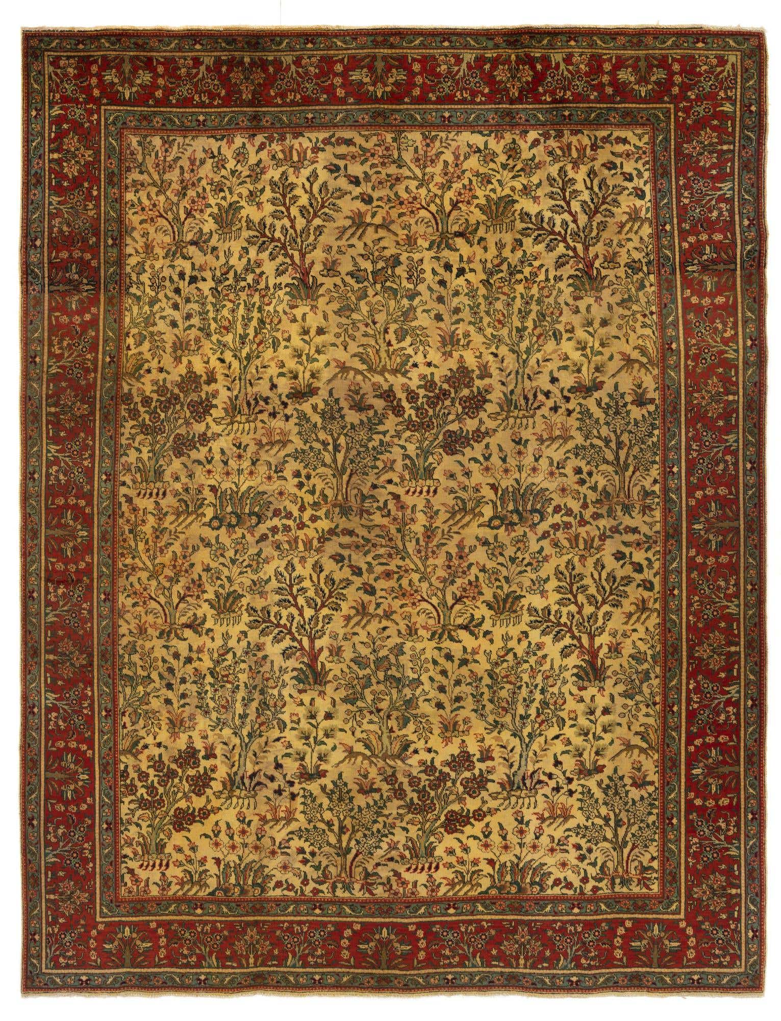 9' 8 x 12' 7 Hand Knotted Tabriz Persian Wool Rug