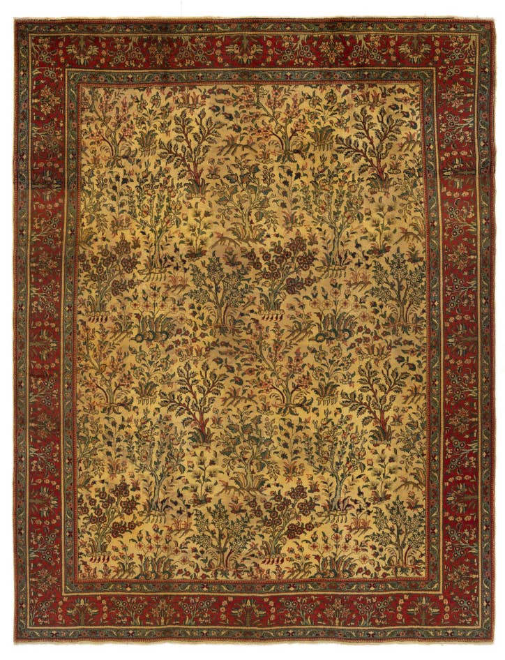 Detail image of 9' 8 x 12' 7 Hand Knotted Tabriz Persian Wool Rug