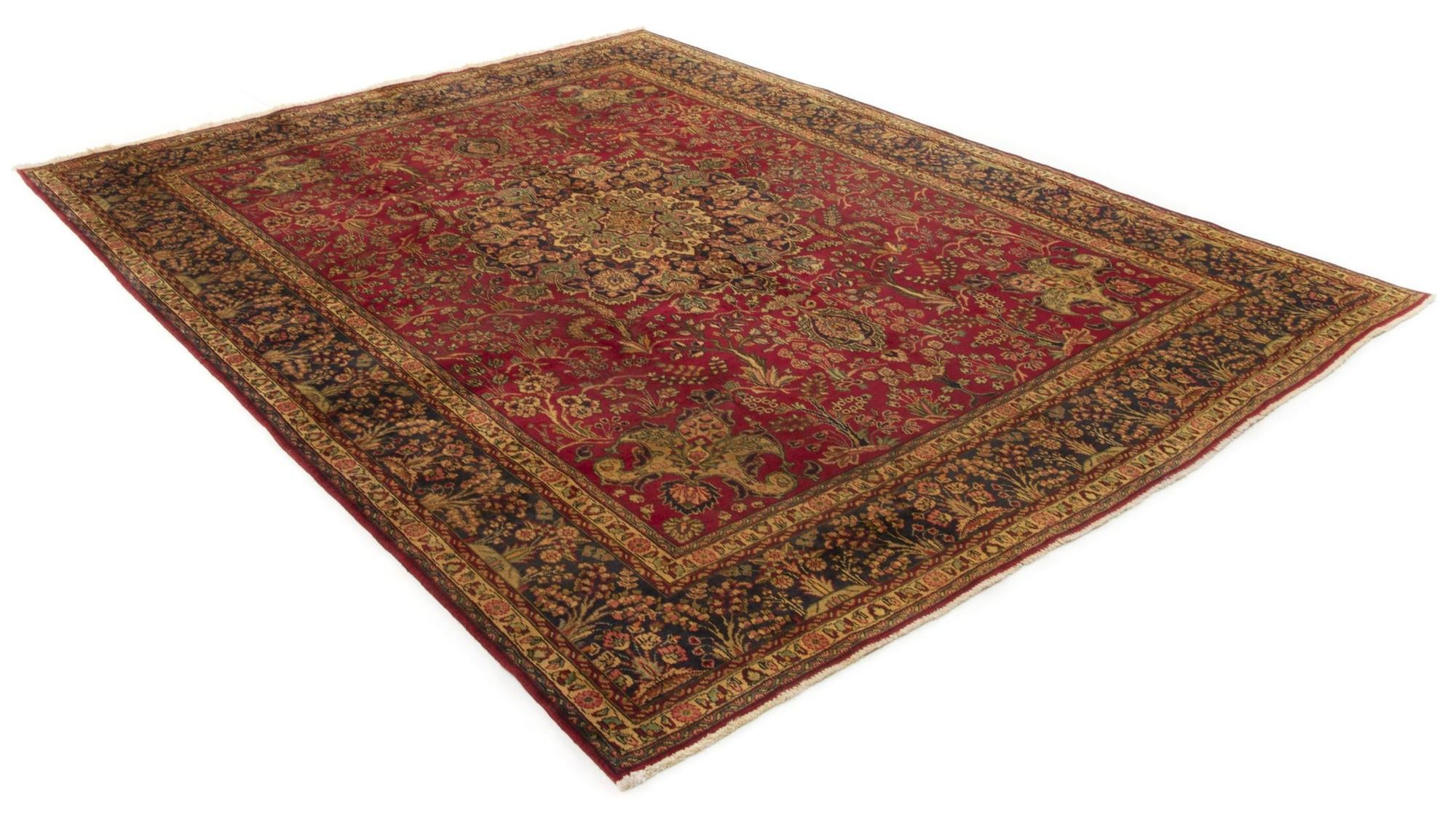 9' 9 x 12' 8 Hand Knotted Tabriz Persian Wool Rug