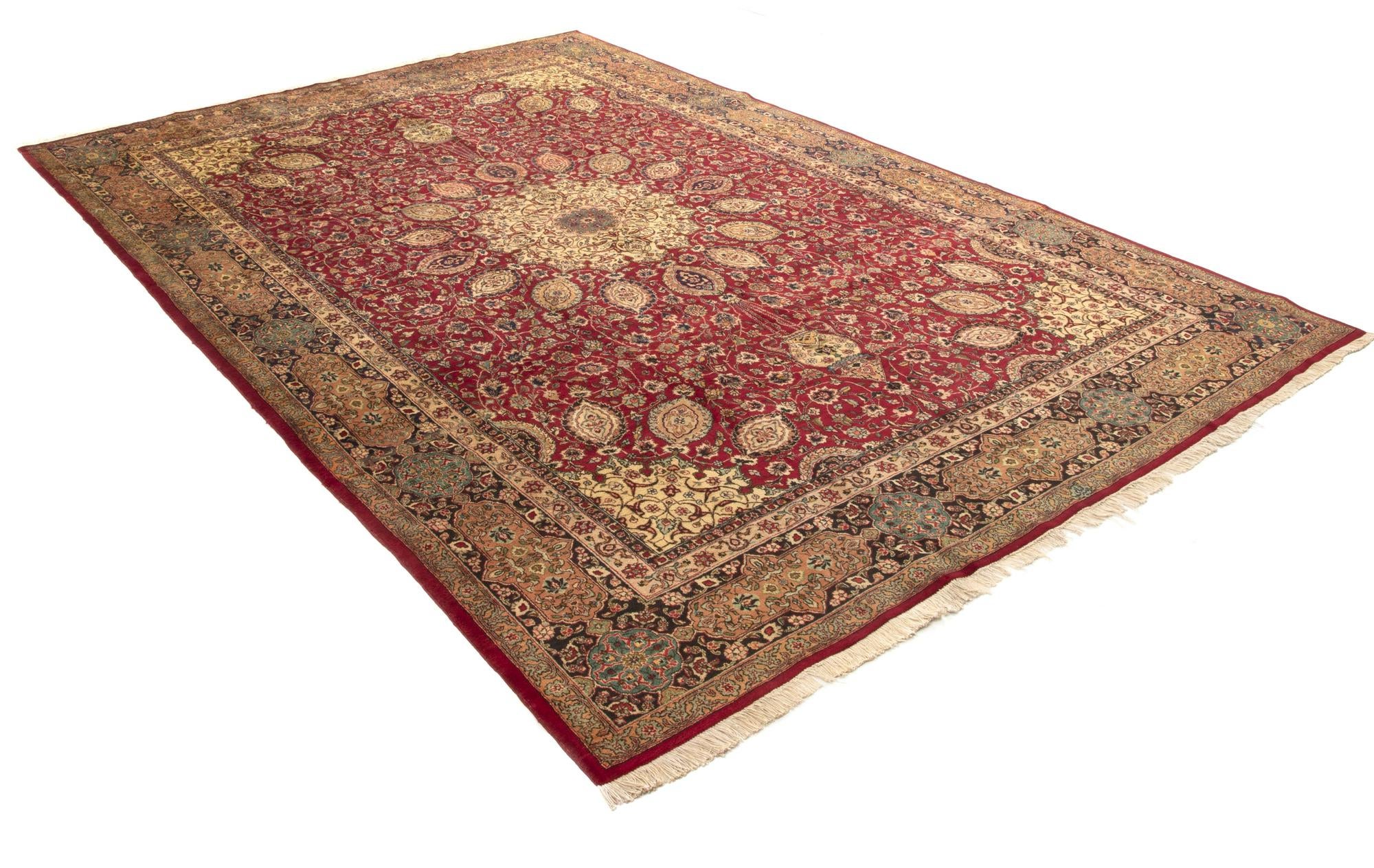 9' 1 x 13' 3 Hand Knotted Tabriz Persian Wool Rug