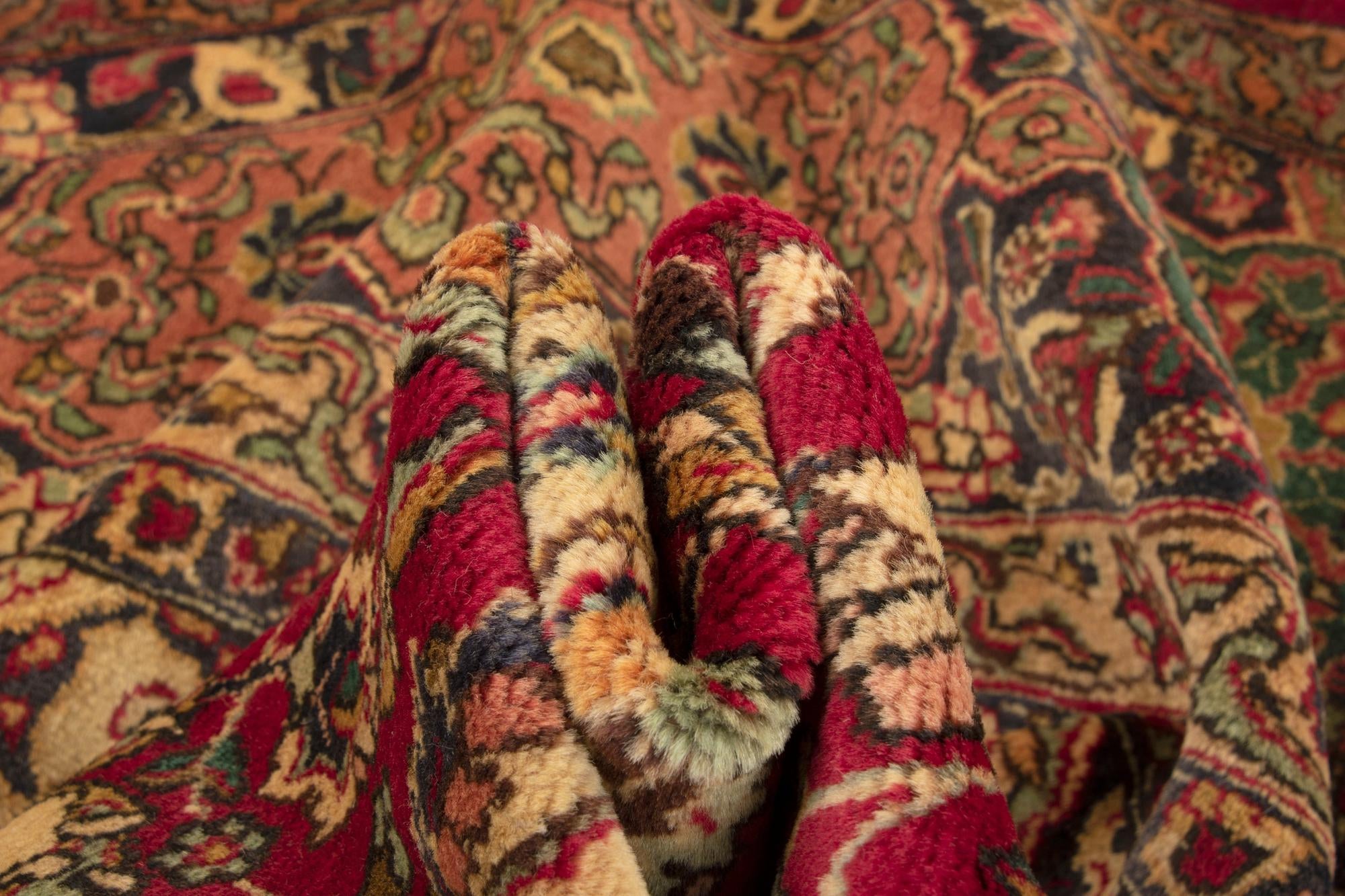 9' 1 x 13' 3 Hand Knotted Tabriz Persian Wool Rug