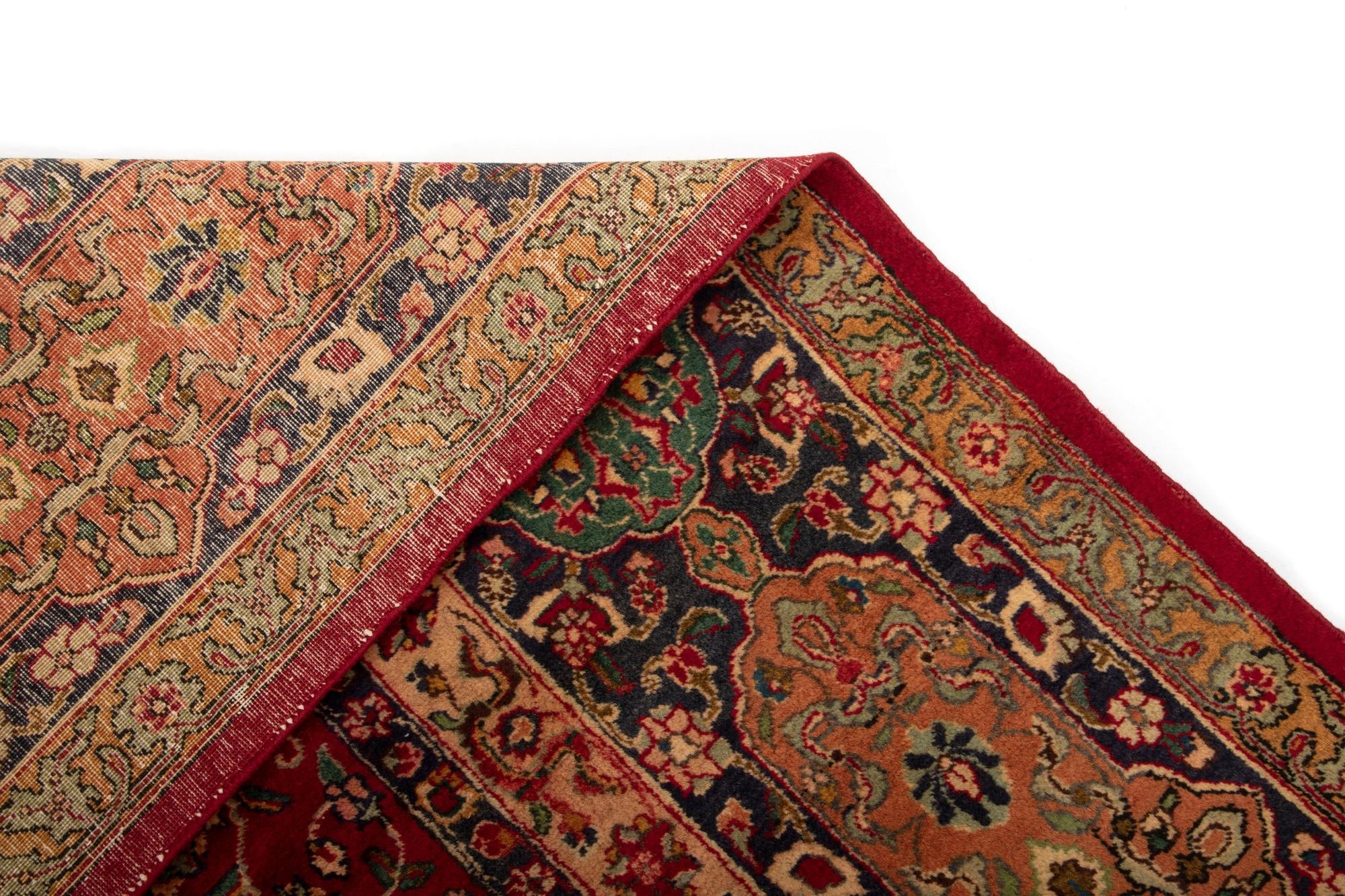 9' 1 x 13' 3 Hand Knotted Tabriz Persian Wool Rug