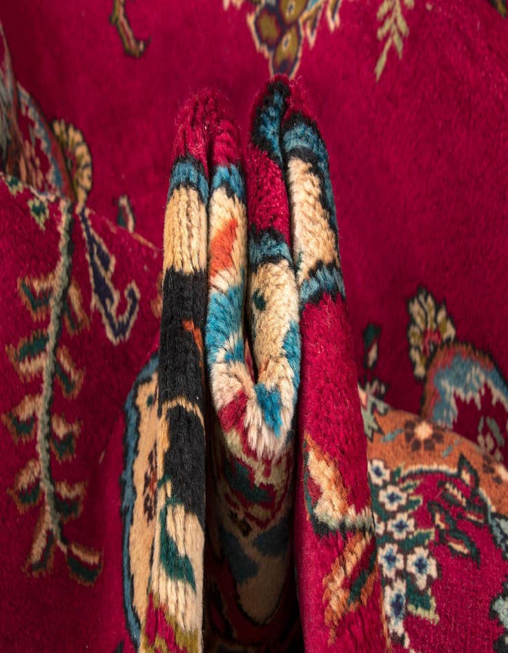 Detail image of 9' 11 x 12' 11  Hand Knotted Tabriz Persian Wool Rug