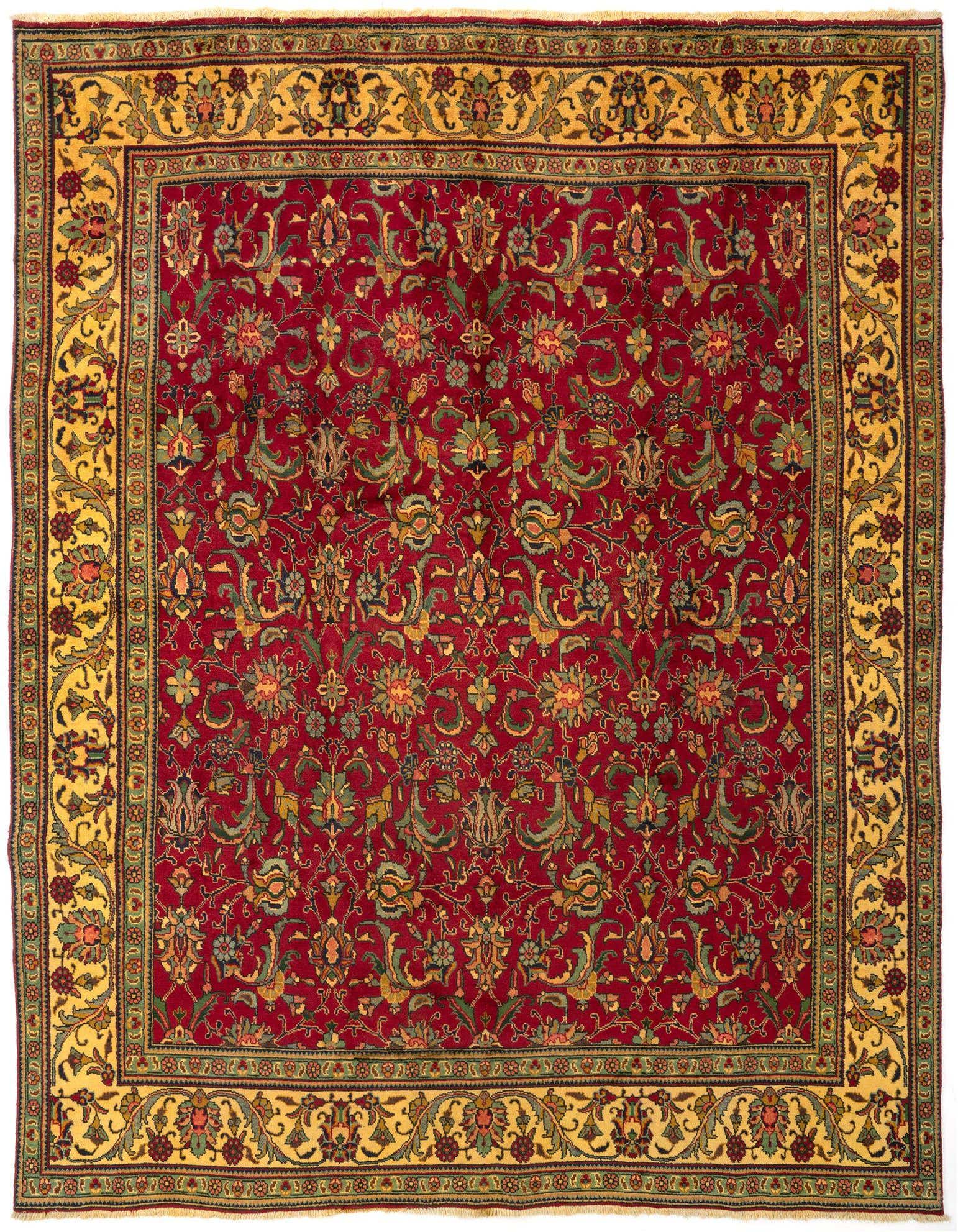 9' 6 x 12' 6 Hand Knotted Tabriz Persian Wool Rug