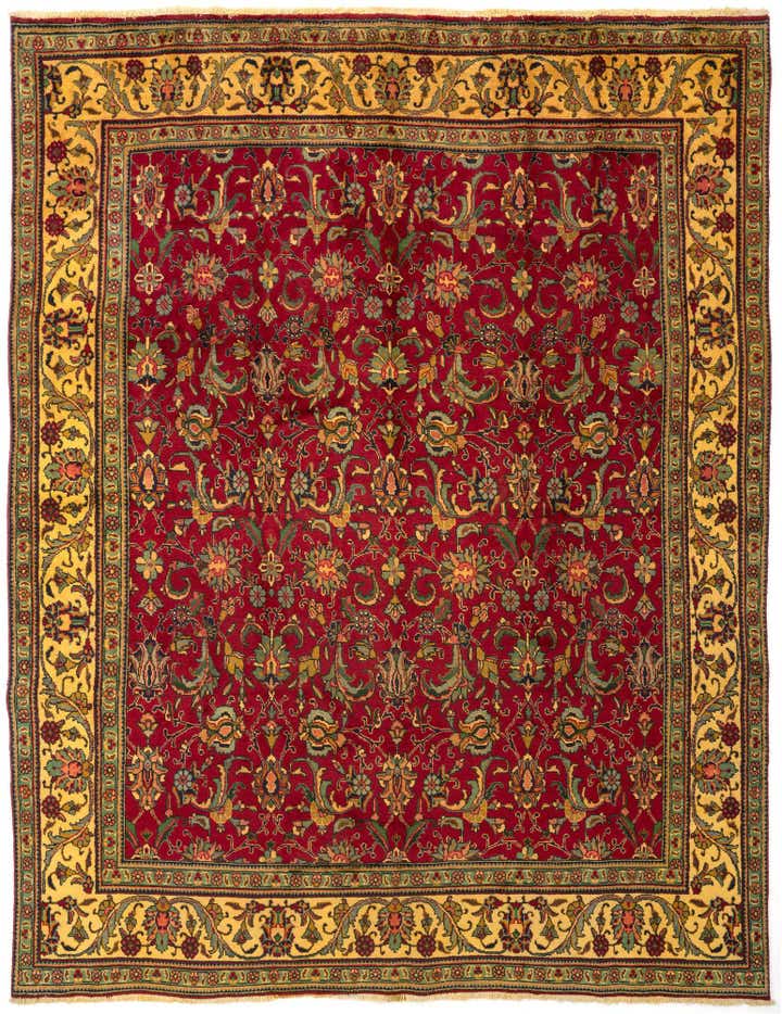 9' 6 x 12' 6 Hand Knotted Tabriz Persian Wool Rug