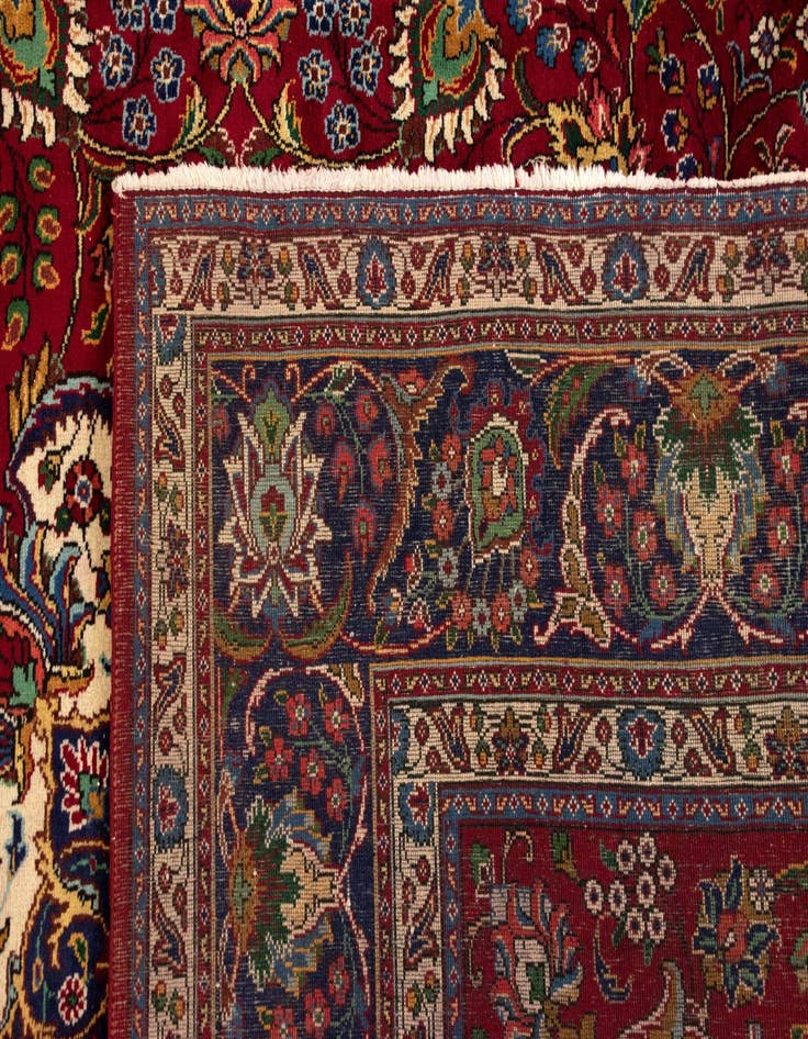 Detail image of 9' 9 x 13' 1  Hand Knotted Tabriz Persian Wool Rug