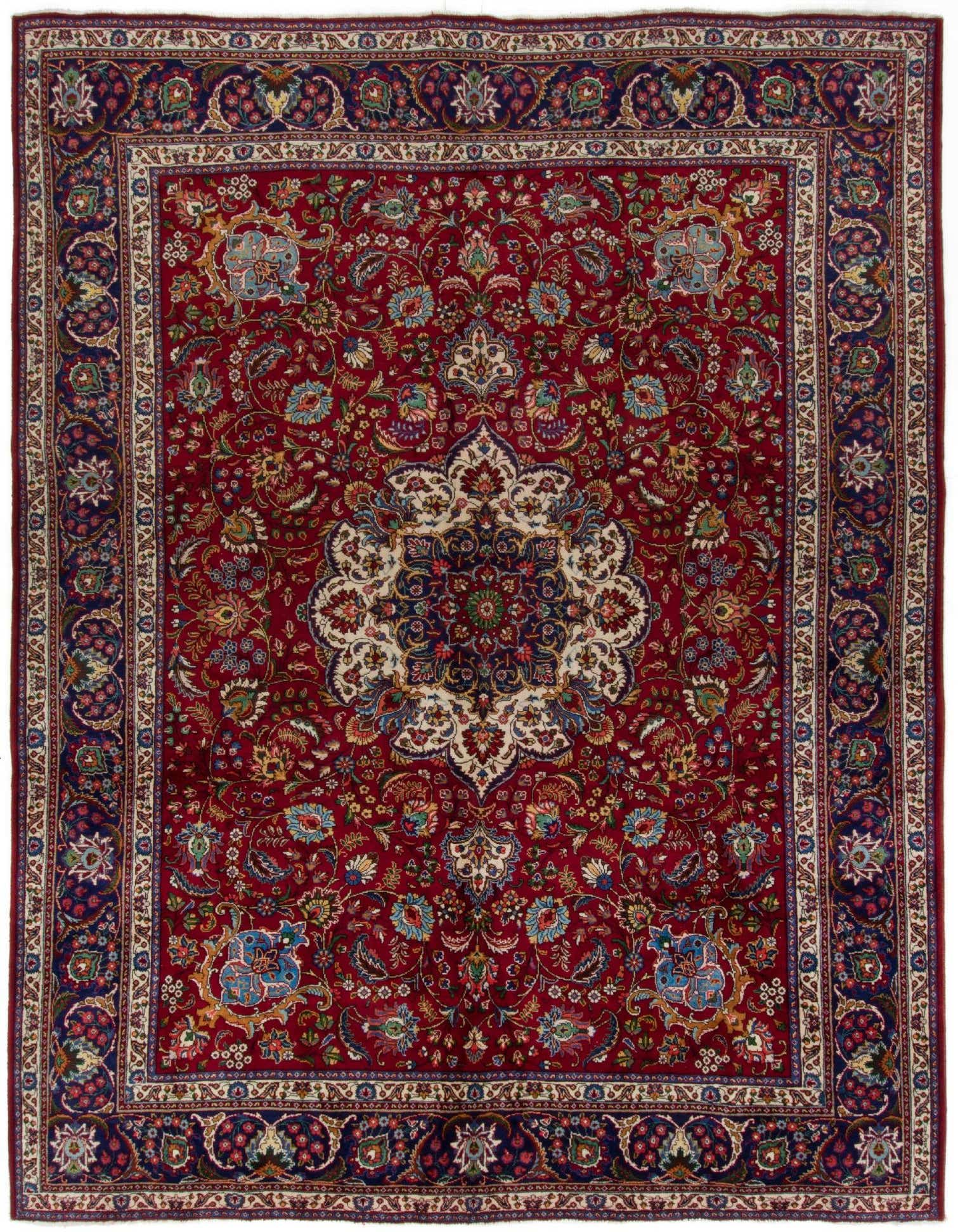 Primary image 9' 9 x 13' 1  Hand Knotted Tabriz Persian Wool Rug