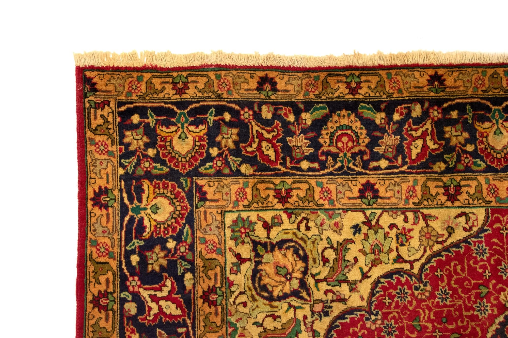 6' 6 x 10' Hand Knotted Tabriz Persian Wool Rug