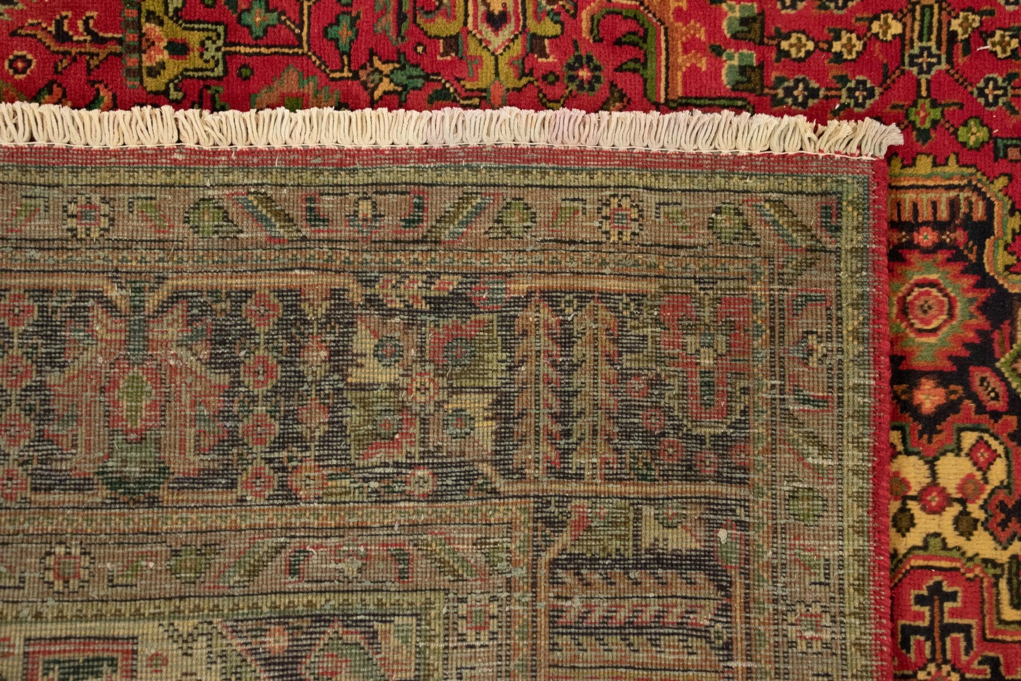 6' 7 x 9' 5 Hand Knotted Tabriz Persian Wool Rug