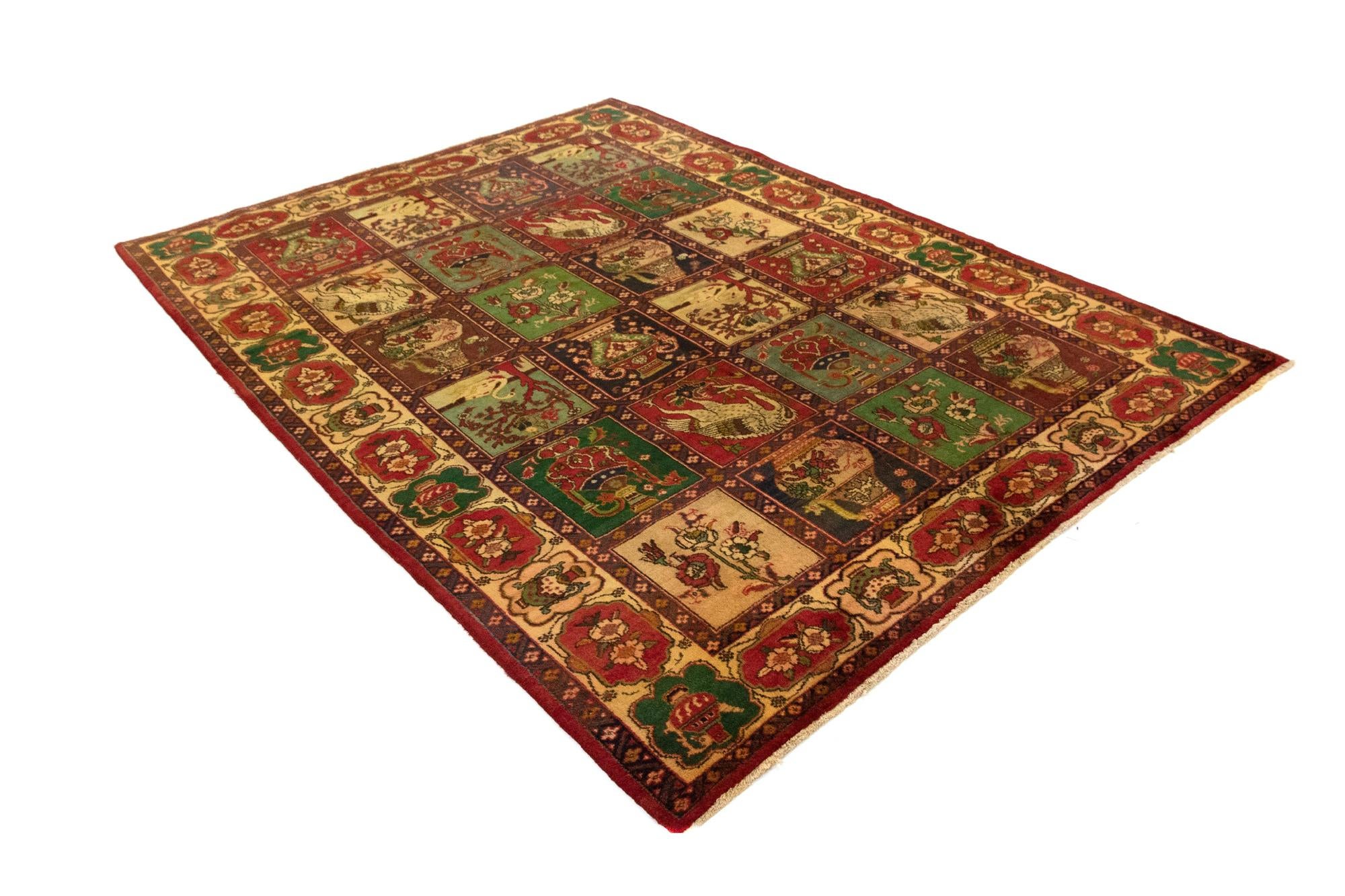 7' 3 x 9' 9 Hand Knotted Tabriz Persian Wool Rug