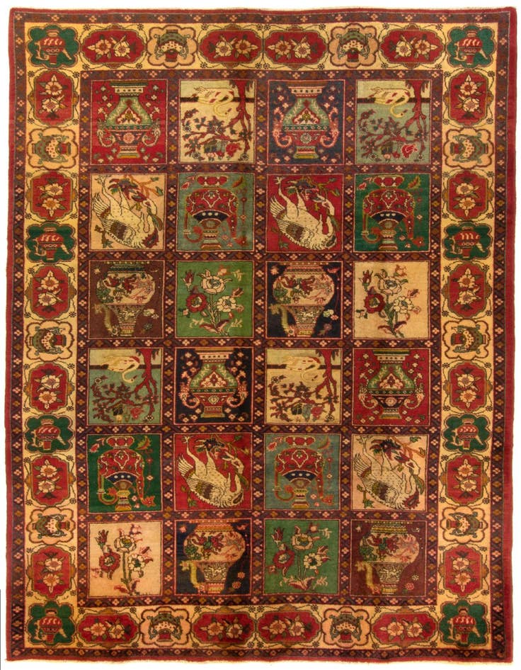 Detail image of 7' 3 x 9' 9 Hand Knotted Tabriz Persian Wool Rug