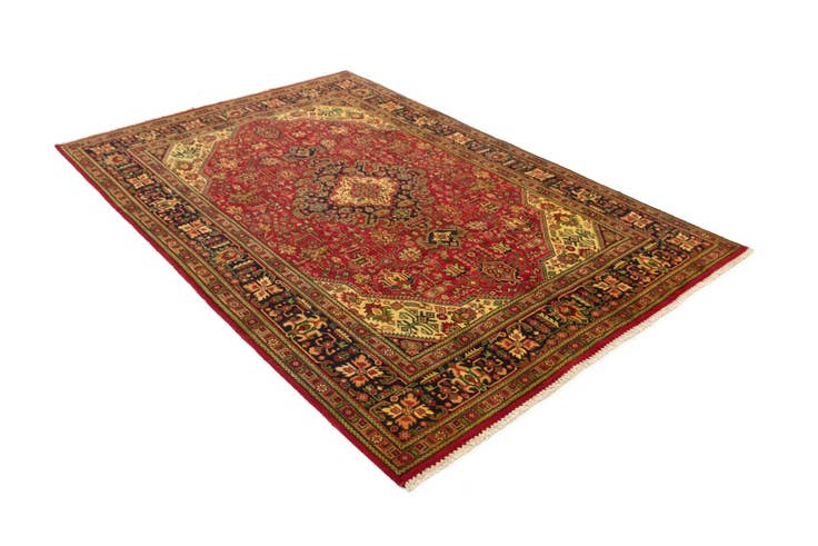 Detail image of 6' 6 x 9' 10 Hand Knotted Tabriz Persian Wool Rug