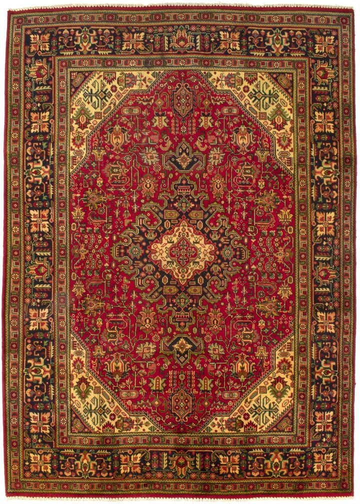 6' 6 x 9' 10 Hand Knotted Tabriz Persian Wool Rug