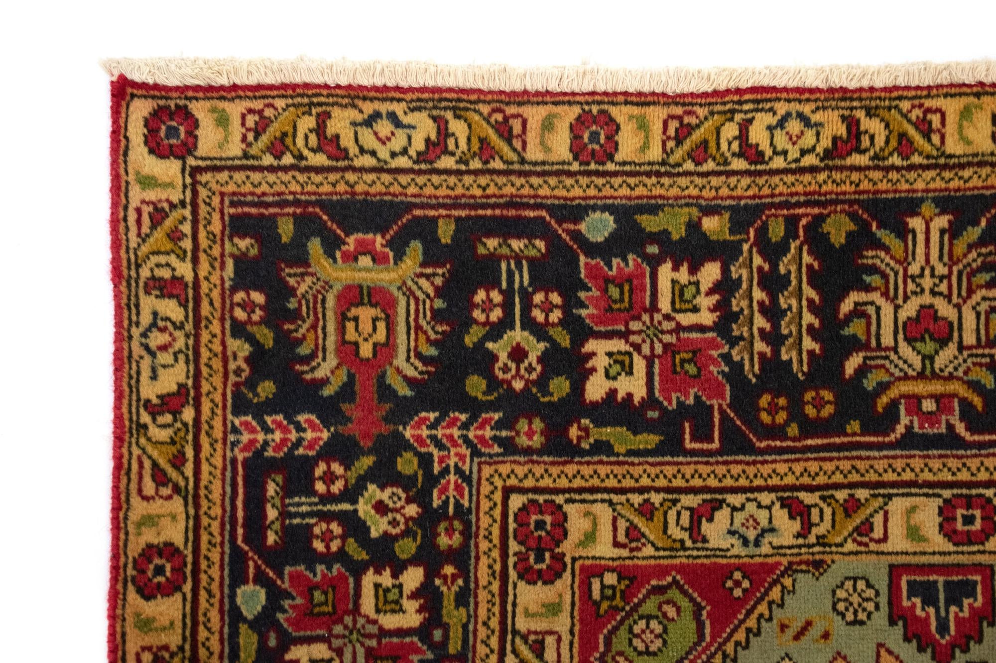 6' 7 x 9' 8 Hand Knotted Tabriz Persian Wool Rug