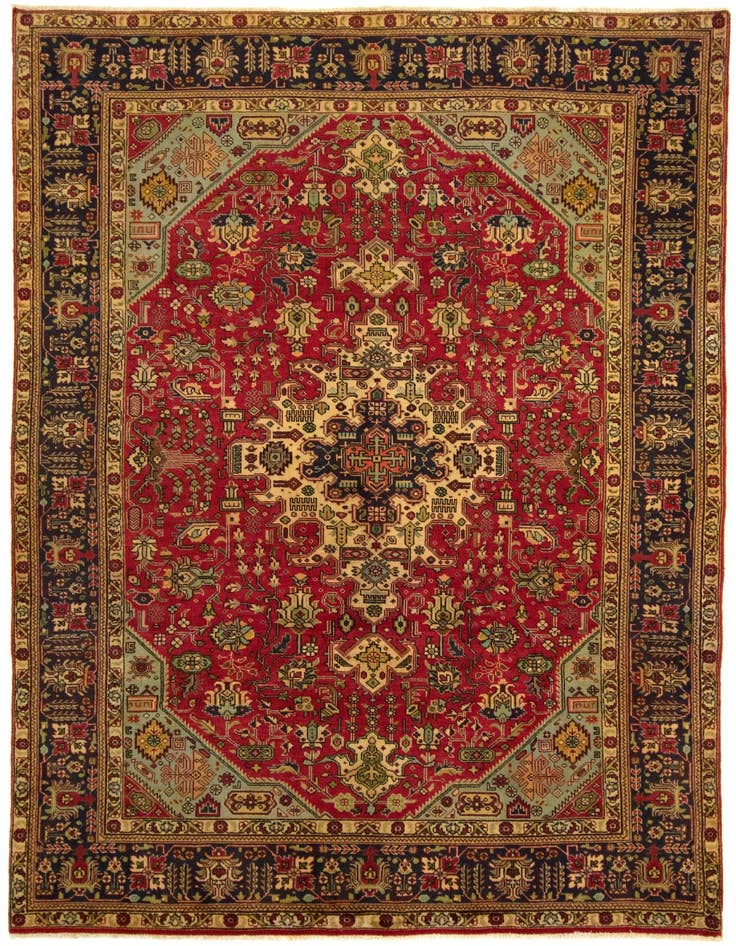 Detail image of 6' 7 x 9' 8 Hand Knotted Tabriz Persian Wool Rug