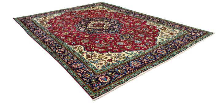 9' 9 x 13' 1 Hand Knotted Tabriz Persian Wool Rug