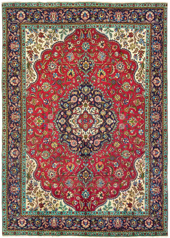 9' 9 x 13' 1 Hand Knotted Tabriz Persian Wool Rug