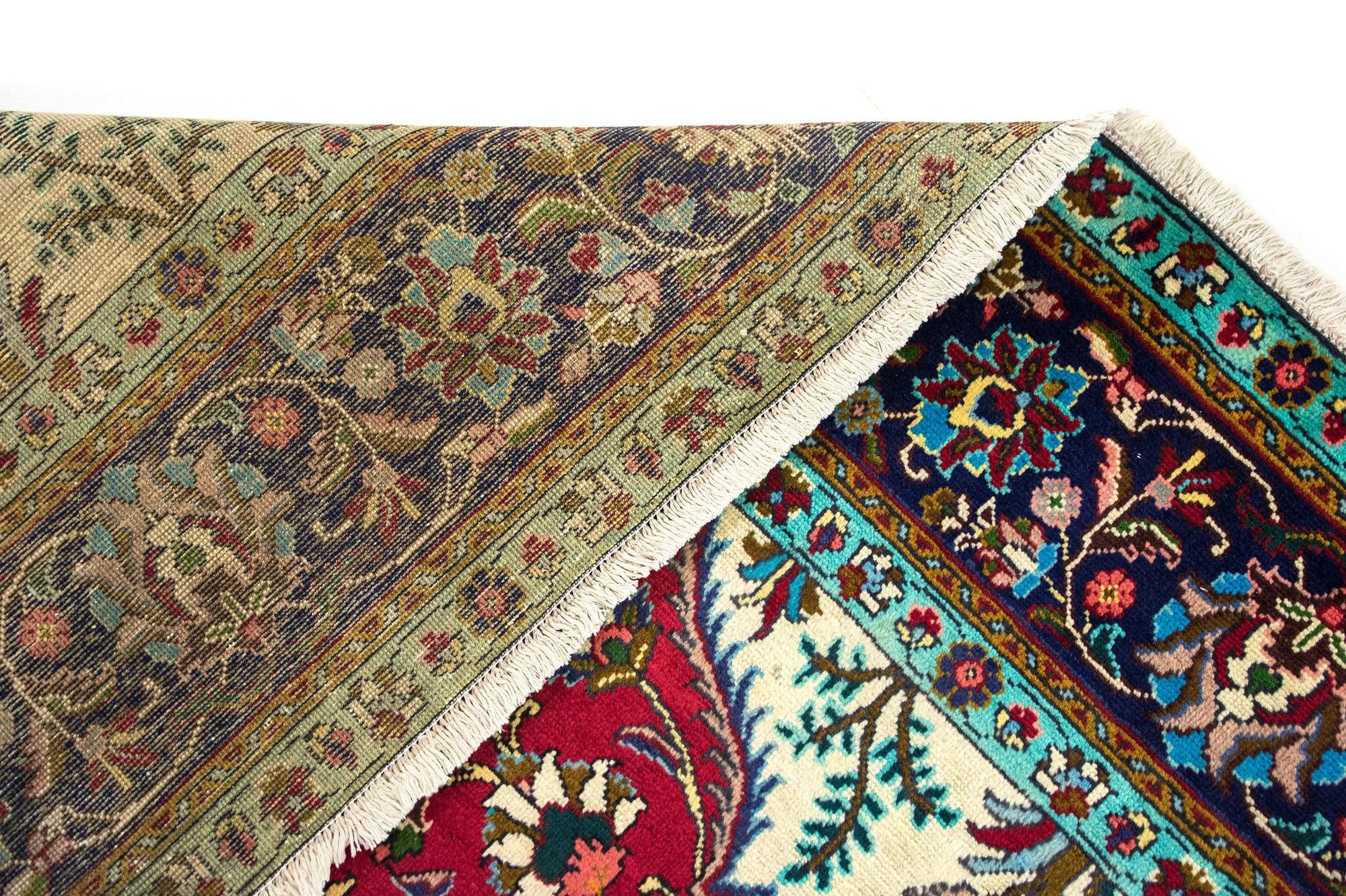 9' 10 x 13' Hand Knotted Tabriz Persian Wool Rug