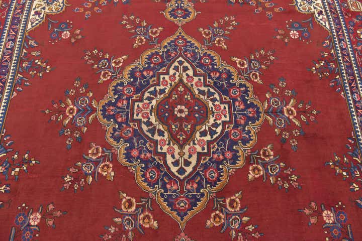 9' 6 x 12' 5 Hand Knotted Tabriz Persian Wool Rug