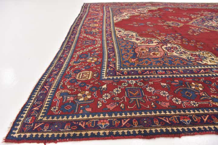 9' 6 x 12' 5 Hand Knotted Tabriz Persian Wool Rug