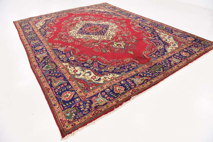 9' 10 x 12' 10 Hand Knotted Tabriz Persian Wool Rug
