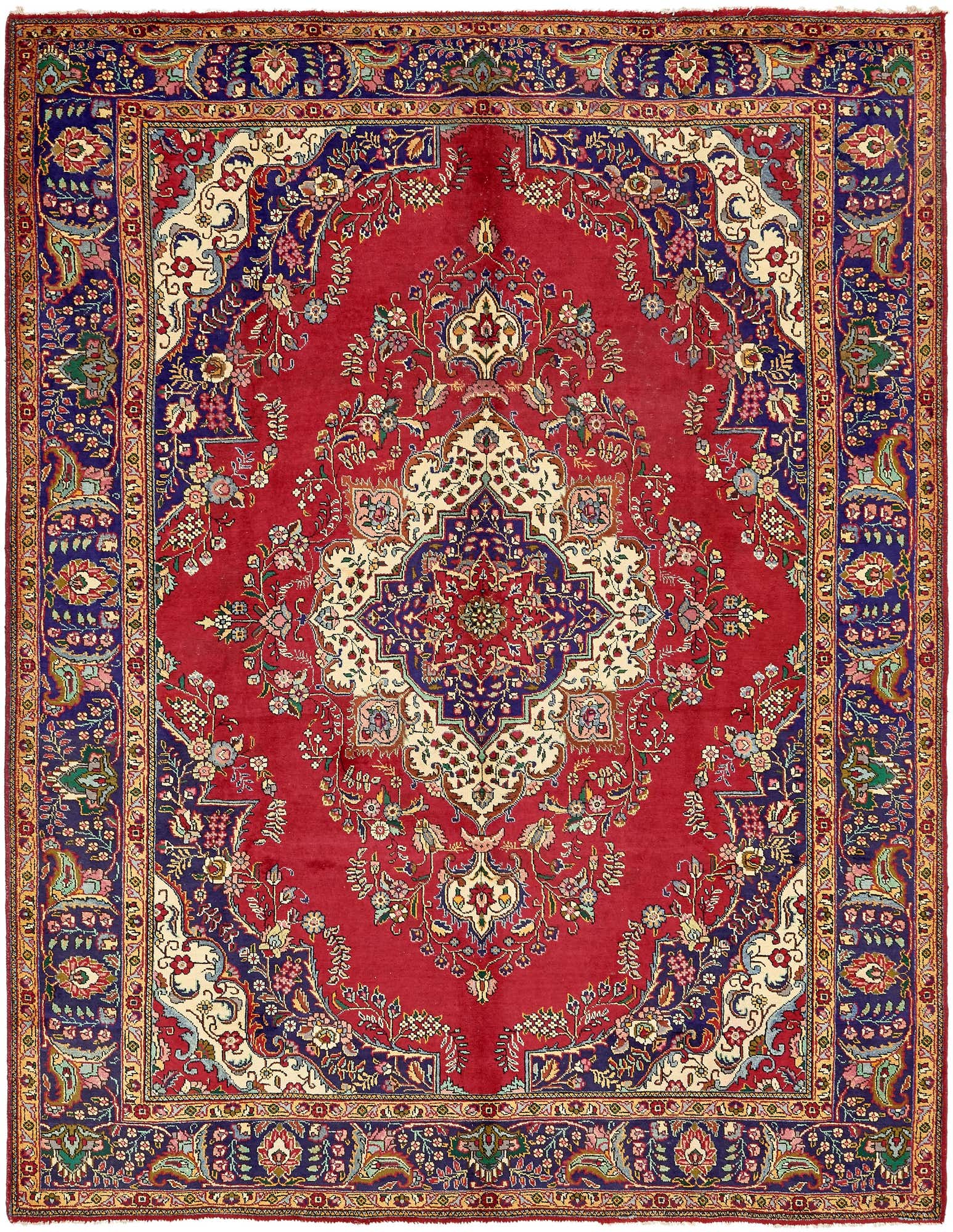 9' 10 x 12' 10 Hand Knotted Tabriz Persian Wool Rug