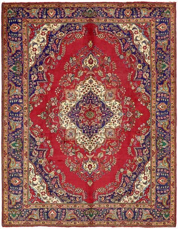 9' 10 x 12' 10 Hand Knotted Tabriz Persian Wool Rug